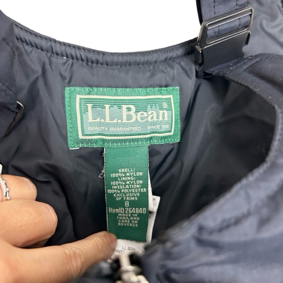 Kids LL bean black snow bib bed pants winter wear unisex size 8 waterproof - Picture 2 of 12